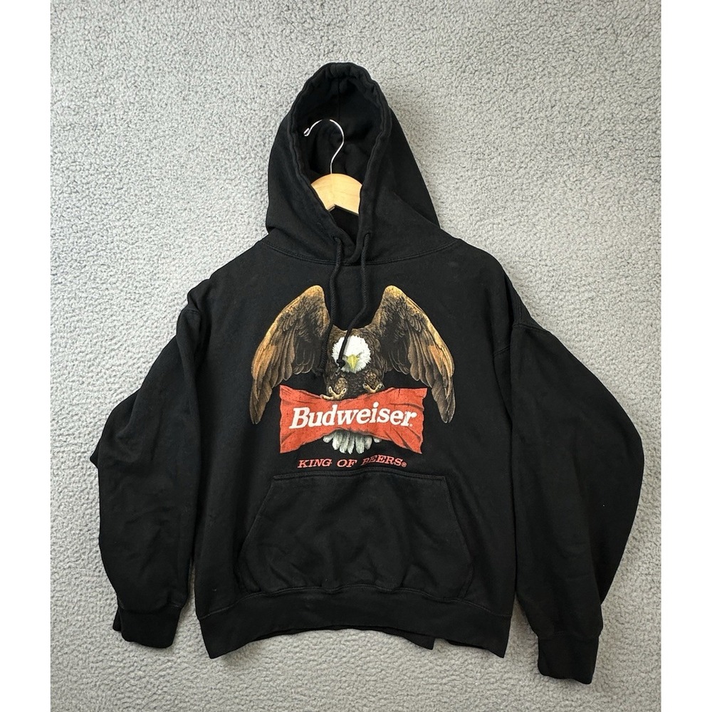 Budweiser x PacSun Eagle Graphic Hoodie Adult Small Black King Of Beers